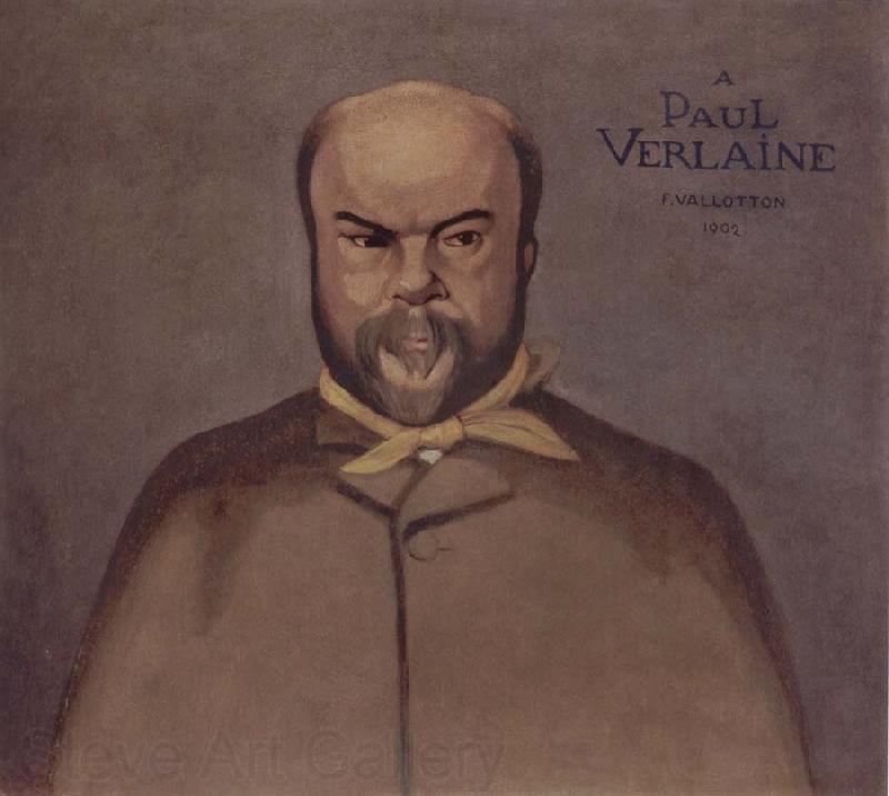 Felix Vallotton Portrait decoratif of Paul Verlaine